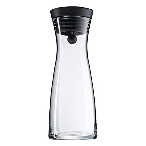 더블유엠에프 WMF Basic Water Carafe 0.75 L Height 23.7 cm Glass Carafe with Silicone Lid CloseUp Cap