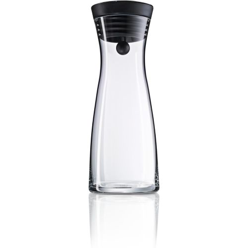 더블유엠에프 WMF Basic Water Carafe 0.75 L Height 23.7 cm Glass Carafe with Silicone Lid CloseUp Cap