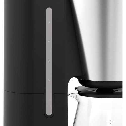 더블유엠에프 WMF Kitchen Nminis Aroma Filter Coffee Maker with Glass Jug, 760W fuer 5Tassen, Compact, Space-saving Design Warm Plate with Automatic Cut-Off Contact