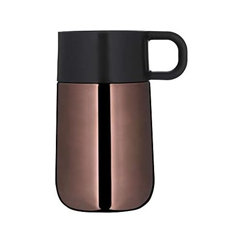 더블유엠에프 WMF Impulse Travel Mug, Thermal Cup 0.3 l, Automatic Closure, 360° Drink Opening, Keeps Drinks Warm for 6 Hours / 12 Hours Cold, Copper