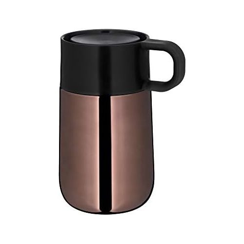 더블유엠에프 WMF Impulse Travel Mug, Thermal Cup 0.3 l, Automatic Closure, 360° Drink Opening, Keeps Drinks Warm for 6 Hours / 12 Hours Cold, Copper