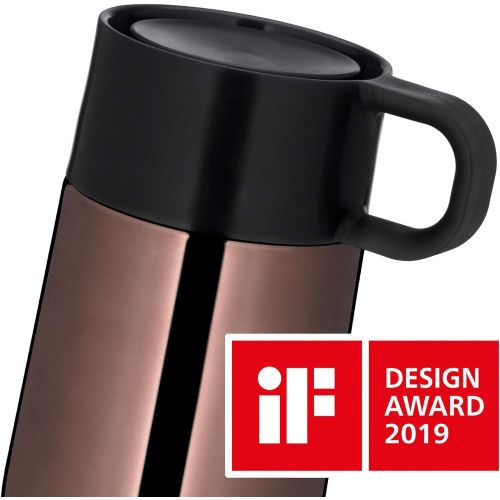 더블유엠에프 WMF Impulse Travel Mug, Thermal Cup 0.3 l, Automatic Closure, 360° Drink Opening, Keeps Drinks Warm for 6 Hours / 12 Hours Cold, Copper