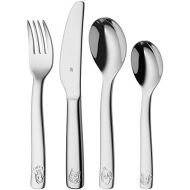 WMF 4-Piece Childrens Farm Cutlery Set, for 3 Years and over, Polished Cromargan Stainless Steel, Dishwasher-Safe, 40 x 25 x 25 cm