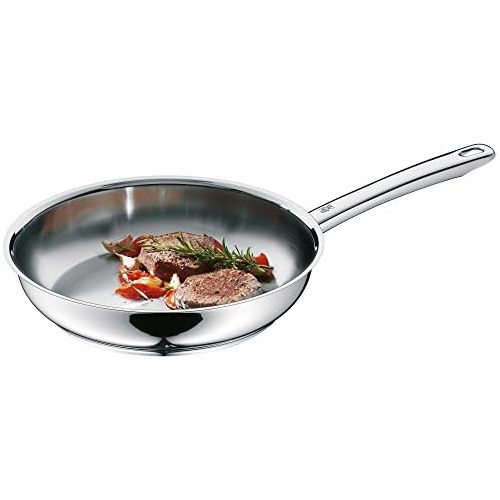 더블유엠에프 WMF Professional Stainless Steel Cromargan Frying Pan with Handle Uncoated Induction, Ø 24 cm