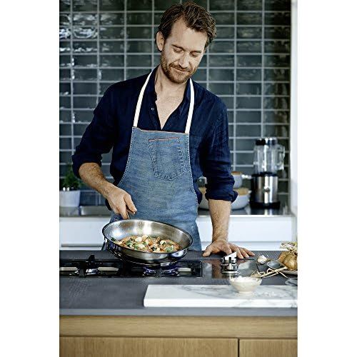 더블유엠에프 WMF Professional Stainless Steel Cromargan Frying Pan with Handle Uncoated Induction, Ø 24 cm