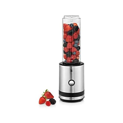 더블유엠에프 WMF KUECHENminis Smoothie-to-Go Mini Stand Mixer with two Mixing/Drinking Containers (0.6 Litre, 300 Watt, Cromargan)