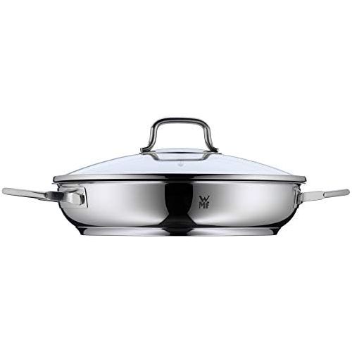 더블유엠에프 WMF Devil Serving Saute Pan 26 cm with Glass Lid Cromargan Stainless Steel Coating Induction Ceramic Coating Oven-Proof