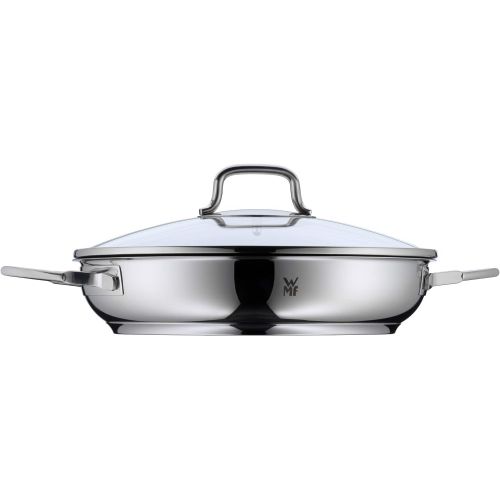 더블유엠에프 WMF Devil Serving Saute Pan 26 cm with Glass Lid Cromargan Stainless Steel Coating Induction Ceramic Coating Oven-Proof