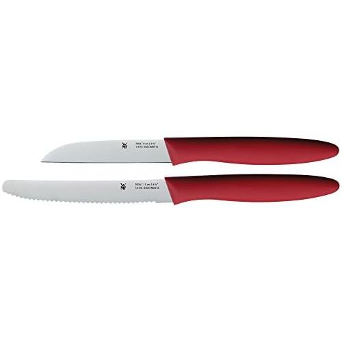더블유엠에프 WMF 2-Piece Knife Set Sharpening Steel Plastic Handles Red