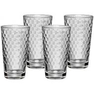 WMF Latte Macchiato Glasses Set of 4Honeycomb Textured Glass Dishwasher Safe