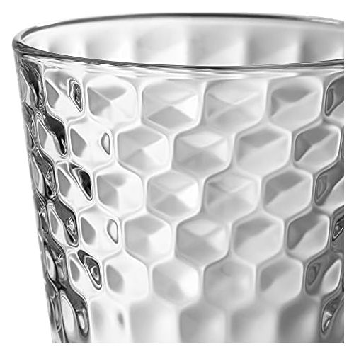 더블유엠에프 WMF Latte Macchiato Glasses Set of 4Honeycomb Textured Glass Dishwasher Safe