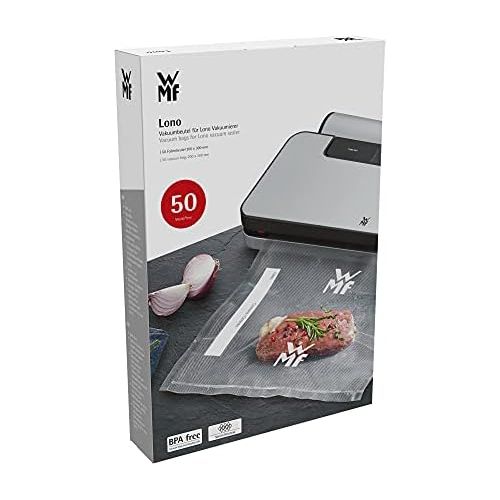 더블유엠에프 WMF Lono Vacuum Sealer Bags 20 x 30 cm, 4 Layers Foil, Textured, Smooth Side, BPA Free, Transparent