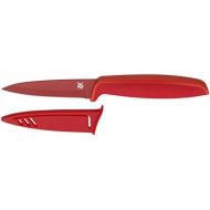 WMF Touch Allzweckmesser, 20 cm, Messer mit Schutzhuelle, Spezialklingenstahl antihaftbeschichtet, scharf, Klinge 9 cm, rot