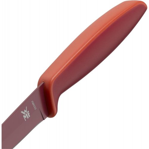 더블유엠에프 WMF Touch Allzweckmesser, 20 cm, Messer mit Schutzhuelle, Spezialklingenstahl antihaftbeschichtet, scharf, Klinge 9 cm, rot