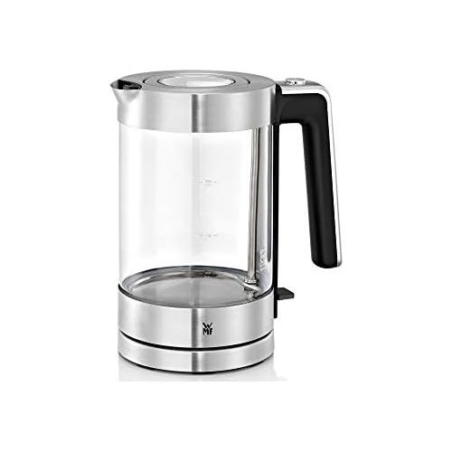 더블유엠에프 WMF Lono Wasserkocher Glas (3000 W, 1,7l, Schott Duran Glas, Kalk-Wasserfilter) cromargan matt/silber