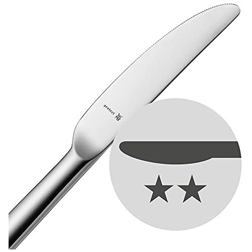 더블유엠에프 WMF Cromargan Protect Lyric Dinner Knife Table Knives Monobloc Knives Stainless Steel Polished, Extremely Scratch Resistant Dishwasher Safe, Silver, 5x 5cm