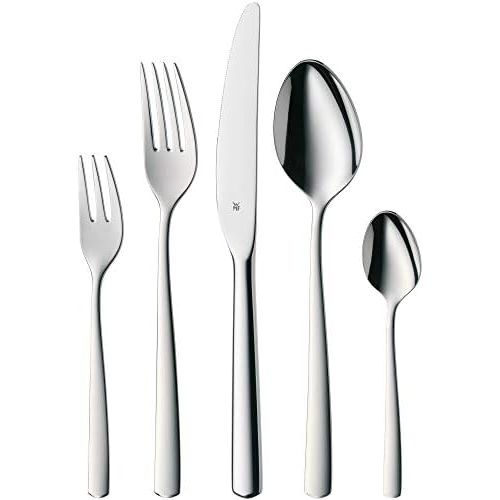 더블유엠에프 WMF Boston cutlery set 12 people, cutlery 60 pieces, monobloc knife, Cromargan stainless steel polished, shiny, dishwasher-safe