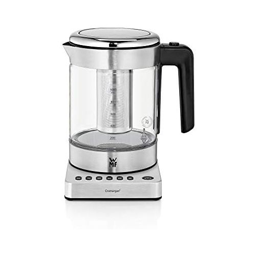 더블유엠에프 WMF Kuechenminis 2 in 1 Vario Kettle with Temperature Setting, 1.0 L, 1900 W, Glass Teapot with Tea Bag Holder and Strainer