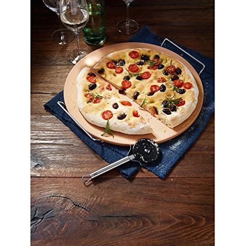 더블유엠에프 WMF pizza set, 3 pieces, pizza cutters, angled palette, cheese grater, Cromargan, stainless steel, partially matted, dishwasher-safe