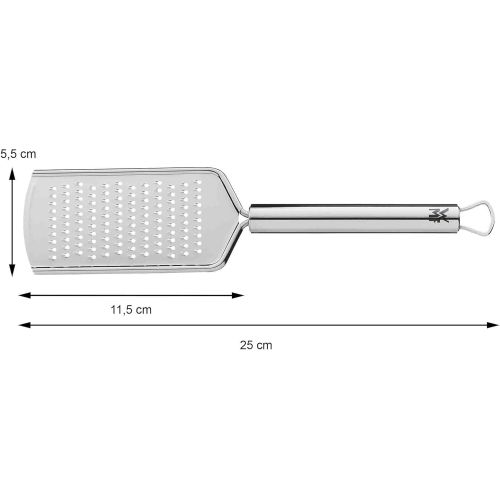 더블유엠에프 WMF pizza set, 3 pieces, pizza cutters, angled palette, cheese grater, Cromargan, stainless steel, partially matted, dishwasher-safe