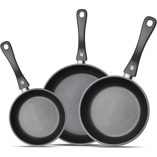 더블유엠에프 WMF Devil 3-Piece Frying Pan Set Coated Diameter 20 / 24 / 28 cm Cromargan Stainless Steel Coating Ceramic Frying Pan Plastic Handle Suitable for Induction Cookers