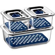 WMF Top Serve 0654249999 Storage and Serving Containers with Drainage Grille Set of 3
