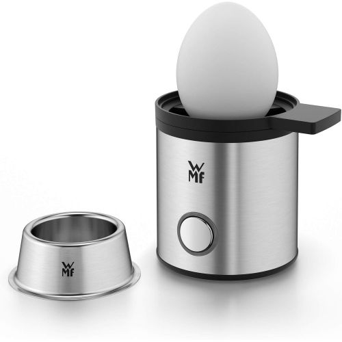 더블유엠에프 WMF KITCHENminis My Egg 1-Egg Cooker, with Egg Cup, Cromargan Matt, Space Saving, with Hardness Settings, 56 W