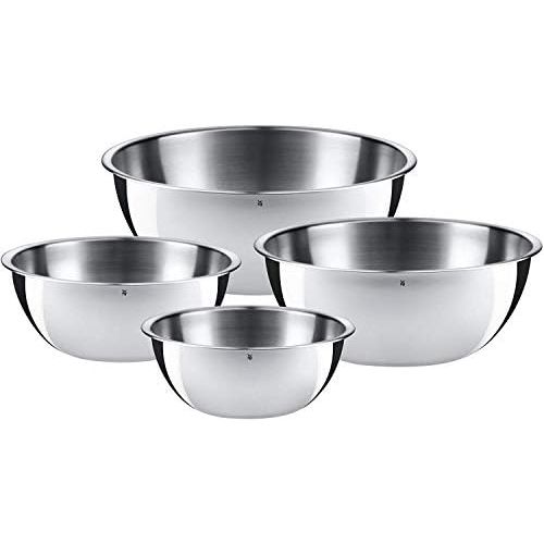 더블유엠에프 WMF Gourmet Bowl Set for Kitchen 4-Piece Stainless Steel Cromargan Multifunctional Mixing Bowl, Salad Bowl, Serving Bowl, Stackable