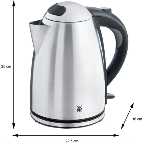 더블유엠에프 WMF Stelio kettle stainless steel, 1.7l, with filter, 2400W, wireless, illuminated water level indicator, lime water filter, cromargan matt