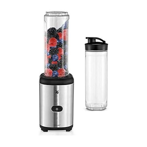 더블유엠에프 [아마존베스트]WMF Kult X Mix & Go Smoothie Mini Blender / Maker, 300 Watt, with 2 blender jars / bottle 0,6l, Tritan bottle, BPA-free, shatterproof