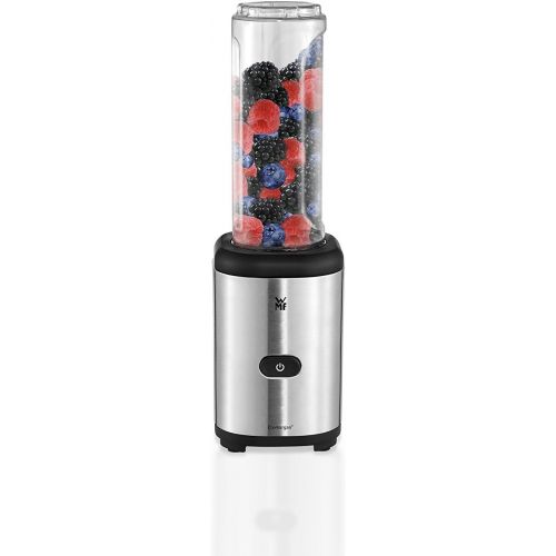 더블유엠에프 [아마존베스트]WMF Kult X Mix & Go Smoothie Mini Blender / Maker, 300 Watt, with 2 blender jars / bottle 0,6l, Tritan bottle, BPA-free, shatterproof