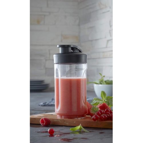 더블유엠에프 [아마존베스트]WMF Kult Mix & Go Smoothie Mini Blender, Smoothie Maker, 300 Watt, Tritan Bottle, Silver + Kult X Mix & Go Bottle 0.3 l, fits for KULT X Mix & Go, BPA-free, shatterproof