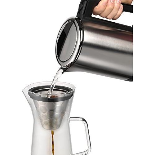 더블유엠에프 [아마존베스트]WMF CoffeeTime Pour Over Coffee Maker 900 ml for 6 Cups AromaHoneycomb Filter Jug Height 27 cm Heat Resistant Glass Coffee Pot