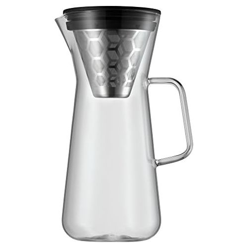 더블유엠에프 [아마존베스트]WMF CoffeeTime Pour Over Coffee Maker 900 ml for 6 Cups AromaHoneycomb Filter Jug Height 27 cm Heat Resistant Glass Coffee Pot