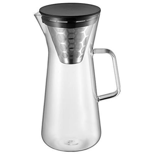 더블유엠에프 [아마존베스트]WMF CoffeeTime Pour Over Coffee Maker 900 ml for 6 Cups AromaHoneycomb Filter Jug Height 27 cm Heat Resistant Glass Coffee Pot