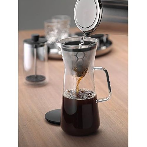 더블유엠에프 [아마존베스트]WMF CoffeeTime Pour Over Coffee Maker 900 ml for 6 Cups AromaHoneycomb Filter Jug Height 27 cm Heat Resistant Glass Coffee Pot