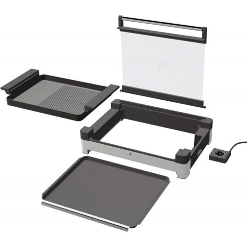 더블유엠에프 [아마존베스트]Wmf Lono Electric Table Grill, with Glass Lid, Coated Grill Plate, 2200 Watt, Matt, Stainless Steel