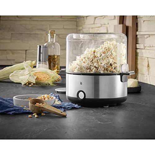 더블유엠에프 [아마존베스트]WMF KITCHENminis Popcorn Machine for Home, Popcorn Maker, Coated Heating Plate, Lid as Serving Bowl, Butter Melt Opening, Popcorn with Sugar and Salt, Space Saving, Stainless Steel