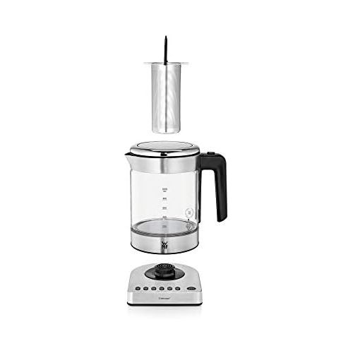 더블유엠에프 [아마존베스트]WMF Kuechenminis 2-in-1 Vario Glass Water Kettle / Tea Maker with Tea Bag Holder and Strainer / 1.0 L / 1,900 W / with Temperature Adjustment