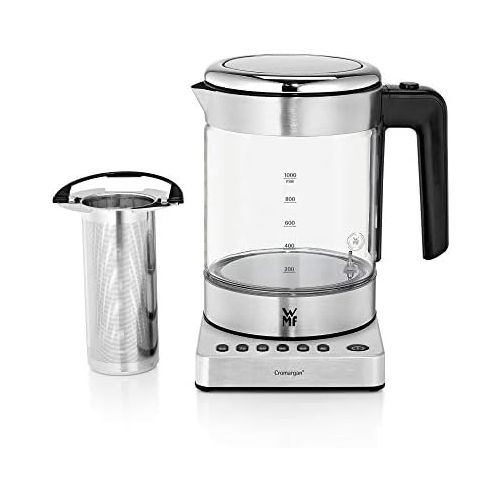 더블유엠에프 [아마존베스트]WMF Kuechenminis 2-in-1 Vario Glass Water Kettle / Tea Maker with Tea Bag Holder and Strainer / 1.0 L / 1,900 W / with Temperature Adjustment