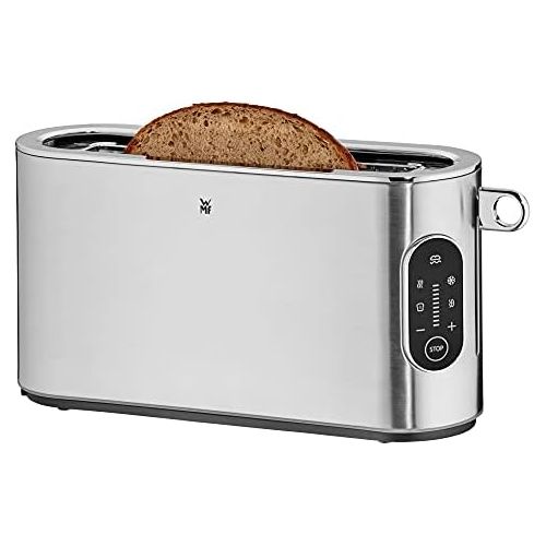 더블유엠에프 [아마존베스트]WMF Lumero Toaster Long Slot with Roll Attachment, 2 Slices, XXL, One-sided Toasting, 1 Disc Button, 10 Tanning Levels, Toaster Matte Stainless Steel