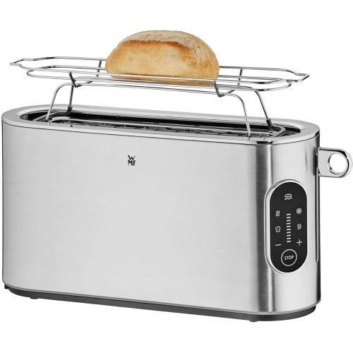 더블유엠에프 [아마존베스트]WMF Lumero Toaster Long Slot with Roll Attachment, 2 Slices, XXL, One-sided Toasting, 1 Disc Button, 10 Tanning Levels, Toaster Matte Stainless Steel