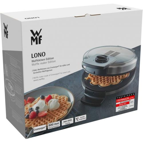 더블유엠에프 [아마존베스트]WMF Lono Waffle Iron Edition, Heart Waffle Iron, Fully Adjustable Browning Degree, 900 W, Cromargan Matte/Silver