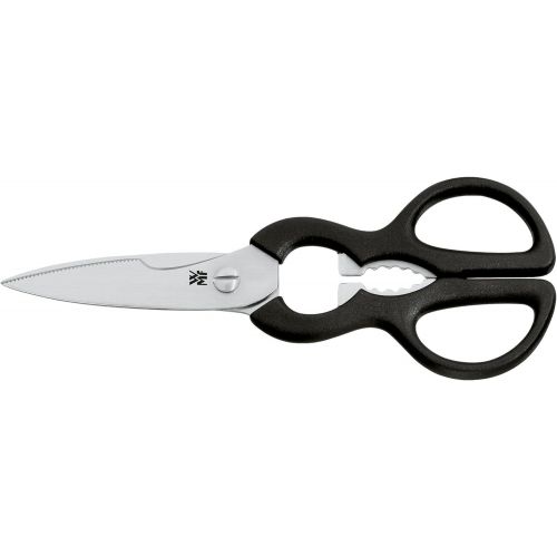 더블유엠에프 [아마존베스트]WMF Knife block with knife set, 10 pieces, kitchen knife set with knife holder, 7 sharp knives, 1 pair of scissors, 1 knife sharpener, bamboo block, special blade steel.