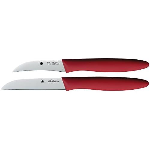 더블유엠에프 [아마존베스트]WMF 2 Piece Knife Set with Paring Knife and Vegetable Knife, Special Blade Steel, Plastic Handles, Red