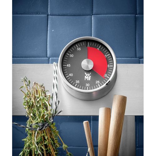 더블유엠에프 [아마존베스트]WMF Cromargan Stainless Steel Magnetic Timer with 60 Minutes Remaining Time Display, Acoustic Alarm