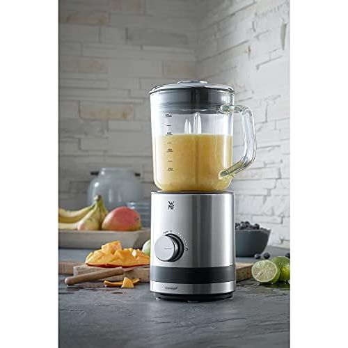 더블유엠에프 WMF Kitchen Nminis Compact Blender, 0,8 l, 400 Watt, Glass Jug, Cromargan Matte/Silver