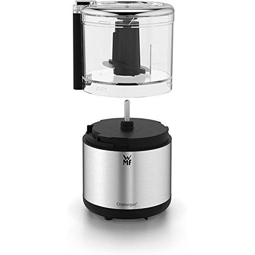 더블유엠에프 WMF KUECHENminis Cromargan Matt Space Saving Multi Chopper with One Handed Operation and Removable Container (0.3L) 65 W