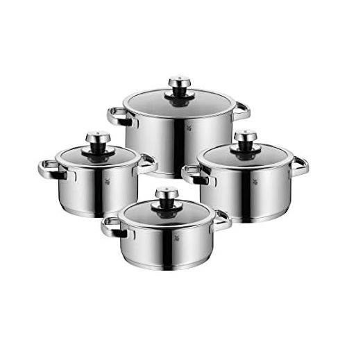 더블유엠에프 WMF Livo 8 Piece Cookware Set, Large, Silver