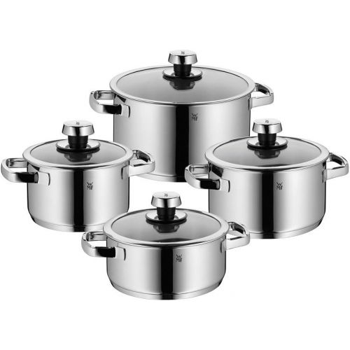 더블유엠에프 WMF Livo 8 Piece Cookware Set, Large, Silver